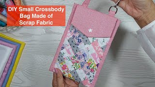 Small  Mini Crossbody Bag DIY  Cell Phone Crossbody Bag Sewing Tutorial  Pink Crossbody Bag [upl. by Dranyar]