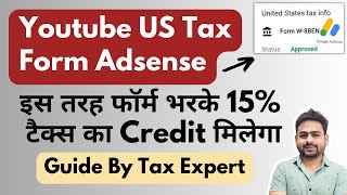 Youtube US Tax Form Adsense  Tax Information Youtube Adsense  Manage Tax Info Adsense US Form [upl. by Rochester]