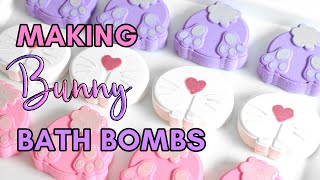 Making BunnyThemed Bath Bombs  MO River Soap [upl. by Lachish]