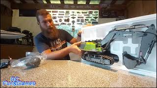 Unboxing RC Huina 1593 and test My first RC Excavator [upl. by Elyag967]