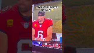 Baker Mayfield popping a zyn on national TV 😂 [upl. by Hazmah818]