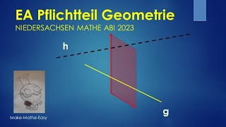 EA Niedersachsen Mathe Abi 2023 Pflichtteil Geometrie [upl. by Rumpf]