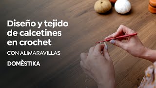 Diseño y tejido de CALCETINES en CROCHET – Curso Online de Alimaravillas  Domestika [upl. by Nimzaj]