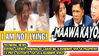 BREAKING NEWS ROYINA GARMA KINAWAWA AT PINAIYAK SA KONGRESO DUTERTE TINURONG KASABWAT NYA😱 [upl. by Coulombe]