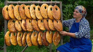 Rustic Kaak Bread  Wood Oven Baking at its Finest [upl. by Carlo656]