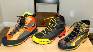 Mountaineering Boot Comparison  Trango Tech vs Aequilibrium LT vs Charmoz HD [upl. by Ahsiya]