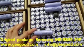 Original package Samsung INR18650 29E 2850mAh 10A power battery for EV from Geegood [upl. by Attem]