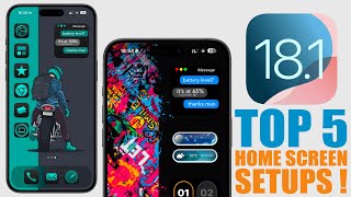 iOS 181  TOP 5 Home Screen Setups HOW TO Make Them [upl. by Didier]