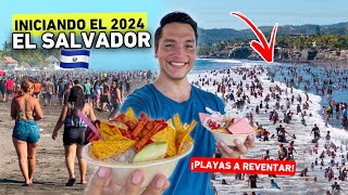 Así inician el AÑO 2024 en las PLAYAS de El Salvador 🇸🇻🏖️ ¡Playas llenas [upl. by Erdua]