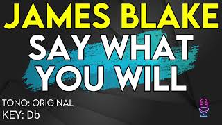 James Blake  Say What You Will  Karaoke Instrumental [upl. by Aholah]