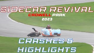 Sidecar Revival  Cadwell Park 46th August 2023  Crashes amp Highlights [upl. by Juana126]