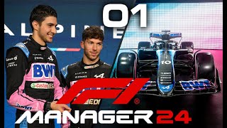 F1 MANAGER 24  ALPINE CAREER MODE  PART ONE [upl. by Nnawtna]