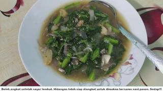 Cara Masak Sayur Kailan Ikan Masin Mudah [upl. by Nnaylime]