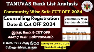 📢TANUVAS Expected Cut Off 2024 BVSc amp AH Expected Cut off 2024  TANUVAS Counselling 2024 Date [upl. by Akina]