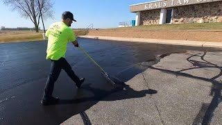 Professionally Seal Coating A Parking Lot 2021 [upl. by Ellehcor152]