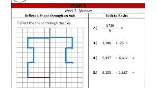 YEAR 6 Minimaths Video Tutorial  Week 7  Monday [upl. by Philine]