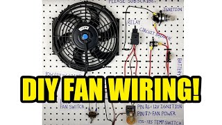 How To Wire An Electric Radiator Fan Relay Temp Sensor AND Switch  WiringRescue [upl. by Yeznil765]