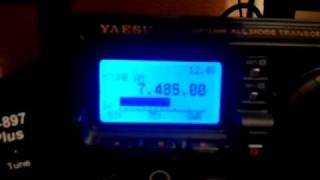 2E1HJE  PLT Noise  Yaesu FT897  inside the shack [upl. by Adalia]