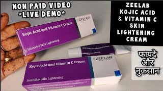 Zeelab Kojic Acid Vitamin C Cream  Kojic acid and vitamin c cream  Honest Review sale review [upl. by Rekab]