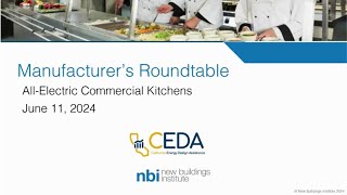 Manufacturers Roundtable  AllElectric Commercial Kitchens [upl. by Arocal33]