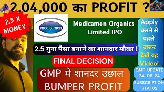 Medicamen ORGANIC IPO GMPIMedicamen Organics Limited IPO IMedicamen Organics IPO Review ipo IPOGMP [upl. by Huey]