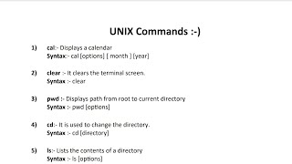 95  UNIXLinux 50 Basic Commands  OS [upl. by Ernesto]