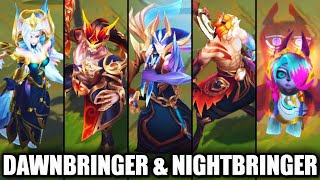 All New Nightbringer amp Dawnbringer Skins Spotlight 2021 Yone Vex Kayn Morgana Lillia Tryndamere [upl. by Htir]