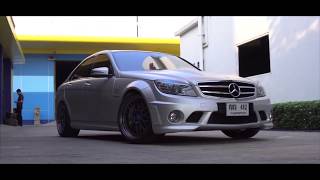 Mercedes Benz 奔驰 C63 AMG W204 BILSTEIN B16 PSS10 Coilovers BBS LM Forged Wheels Matt Grey [upl. by Alaehs]