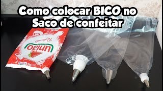 COMO COLOCAR BICO NO SACO DE CONFEITAR E QUAL SACO EU USO  Bru na Cozinha [upl. by Bekaj]