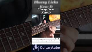 Guitar Tutorial  Bluesy Licks Key D by Alan Iraussi  TAB guitartabs guitartutorial guitartab [upl. by Silas]