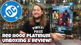 Red Hood Platinum Edition DC McFarlane Unboxing amp Review [upl. by Leirraj]