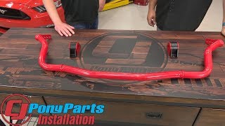 20152023 Mustang Pedders Front Sway Bar 35MM SportsRyder Tubular Adjustable Installation [upl. by Nirehs]