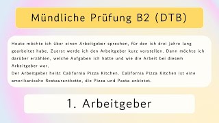 B2 Beruflich Mündliche Prüfung Teil 1  1 Arbeitgeber [upl. by Atenaz596]