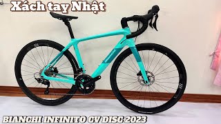 BIANCHI INFINITO CV DISC  Xách tay Nhật  Group 105 2x12 speed  Cối nổ  Alo trực tiếp 0919772622 [upl. by Mira]