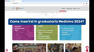 GRADUATORIA MEDICINA E VETERINARIA 2024 COME FARE DOMANDA [upl. by Gerick]