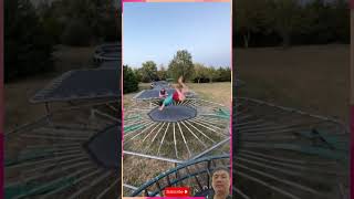 playing silly on the trampoline funnyfrenzy funday funvideo funbot funbaby [upl. by Llenrod]