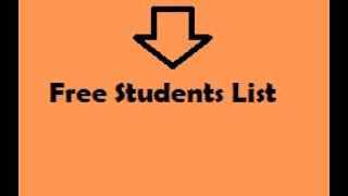 Free Students List [upl. by Garmaise76]