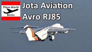 Jota Aviation Avro RJ85 GJOTR takeoff from Berlin Tegel Airport [upl. by Dviad]