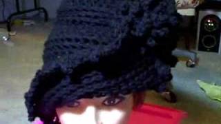 How to Wear the LAUREN Unique Crochet Cloche Hat with Flower in Black [upl. by Bigner63]