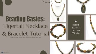 Beading Basics Tigertail Necklace amp Bracelet Tutorial Using October Bargain Bead Box wLauren Fenty [upl. by Salamone]