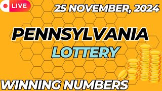 Pennsylvania Day Lottery Results For  25 Nov 2024  Pick 2  Pick 3  Pick 4  Pick 5  Powerball [upl. by Stroup]