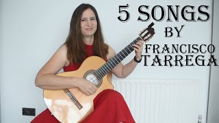 5 beautiful classical guitar songs by Francisco Tarrega guitar cover [upl. by Thibaut]