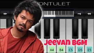 GOAT Jeevan BGM  Villain Theme  Easy Piano Tutorial  Yuvan  Vijay [upl. by Akinehs]