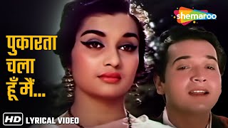 Mere Sanam Pukarta Chala Hoon Lyrical  Mohammed Rafi  Mere Sanam 1965  Asha Parekh Biswajit [upl. by Aner]