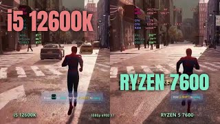 i5 12600k vs Ryzen 7600 non x  Gaming Test [upl. by Tani882]