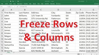 Using Freeze Panes to Keep RowColumn Headings Visible in Excel [upl. by Mannos]