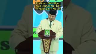 Prabowo Dasi Hijau Kalo Diundang PDIP Tinggal Ganti Merah [upl. by Garrot]