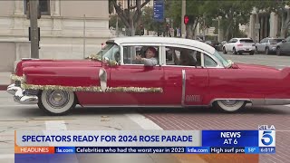 Spectators ready for 2024 Rose Parade [upl. by Aurelie76]