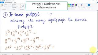 Dodawanie i odejmowanie potęg [upl. by Schacker]