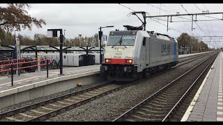 186 446 Lineas  Locomotive Train at HorstSevenum the Netherlands 🇳🇱 November 142024 trainspot🎥👍👍🚂 [upl. by Salb]